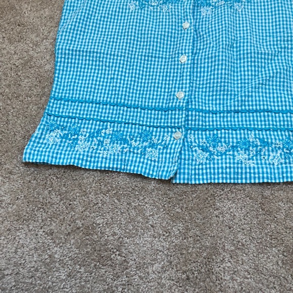 Vintage gingham embroidered top - Picture 4 of 4